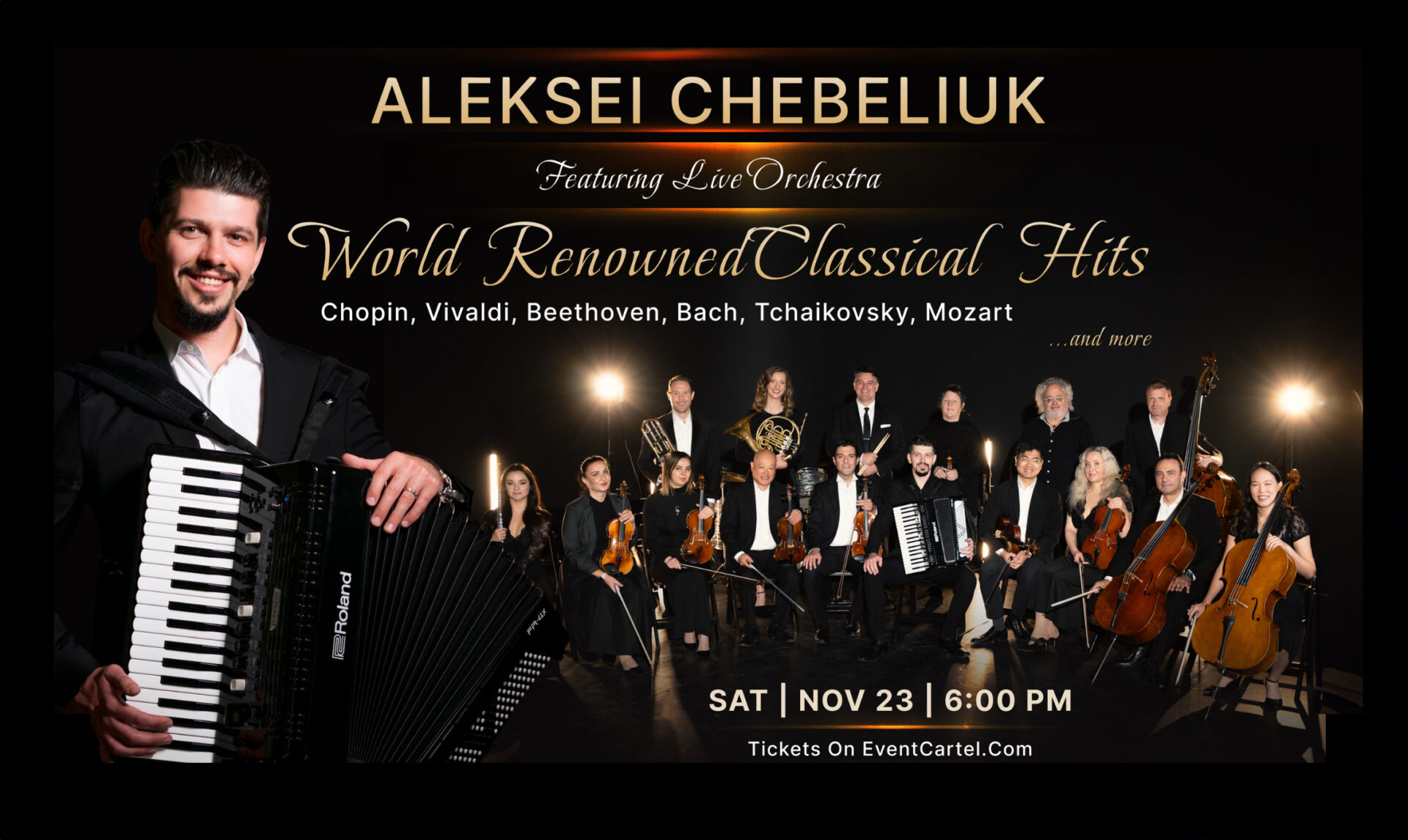 Aleksei Chebeliuk – Accordion Show with Live Orchestra in Los Angeles on November 23, 2024