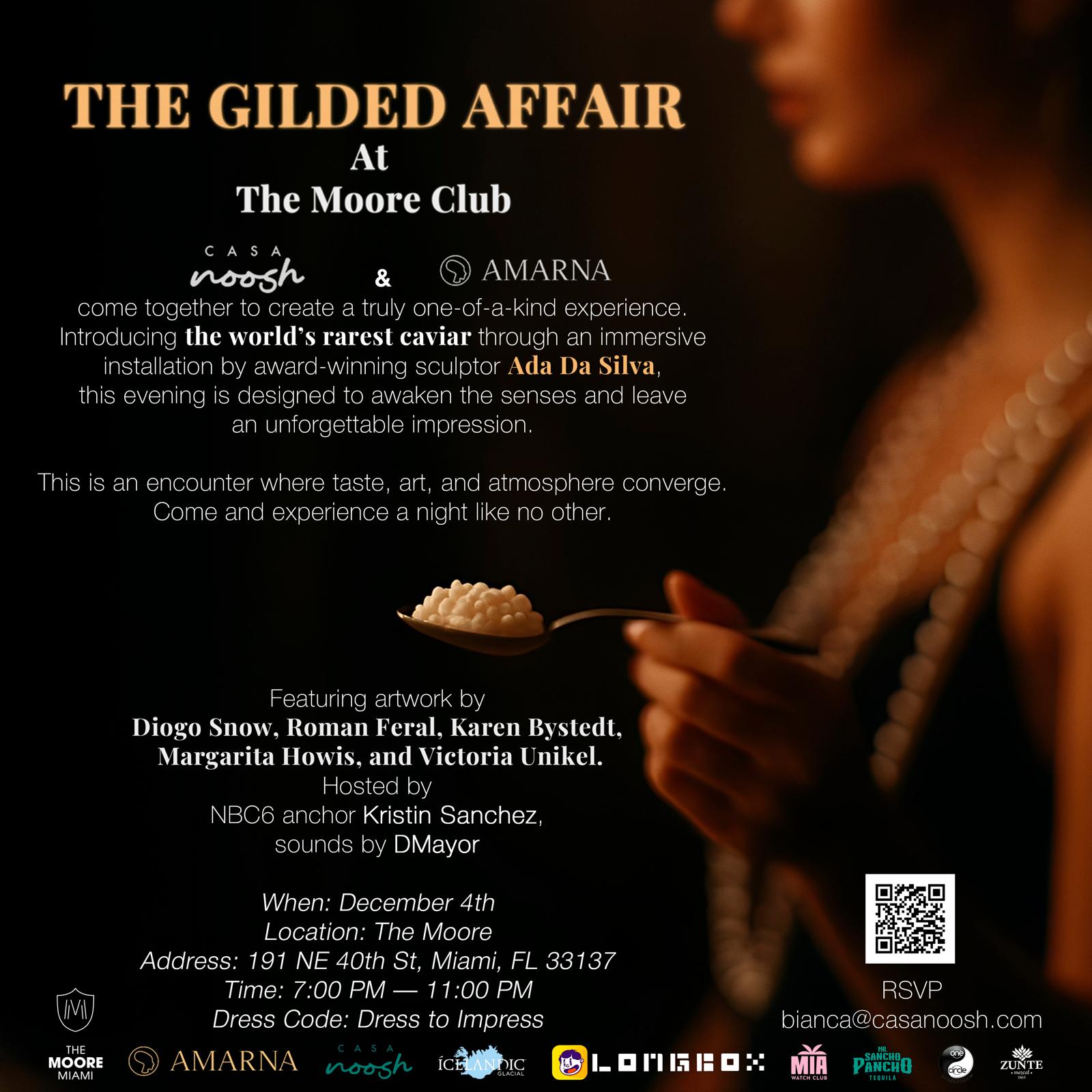 Art Basel Miami 2025: Casa Noosh and Amarna Gallery Throw “The Gilded Affair” with K Caviar and A-List Guests