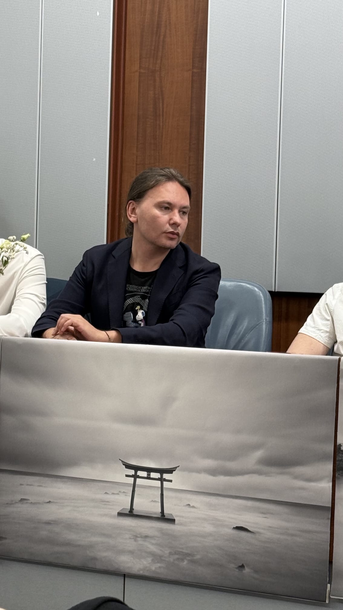 Oleksandr Tyshchenko (Alex Luna) during the Somnia Disaster presentation at Sofia University