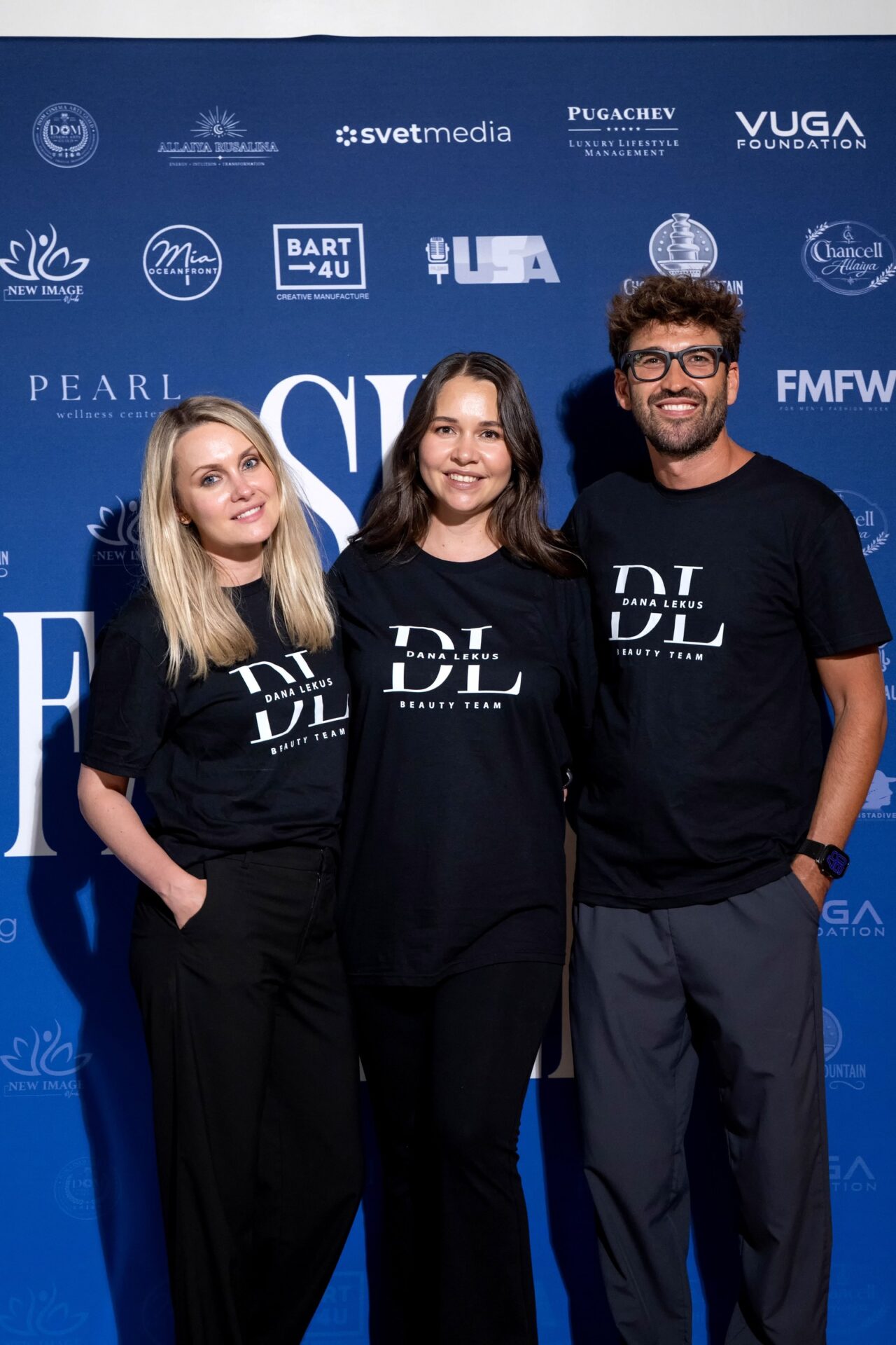 Backstage team photographed at Sunny Isles Beach Fashion Week 2026