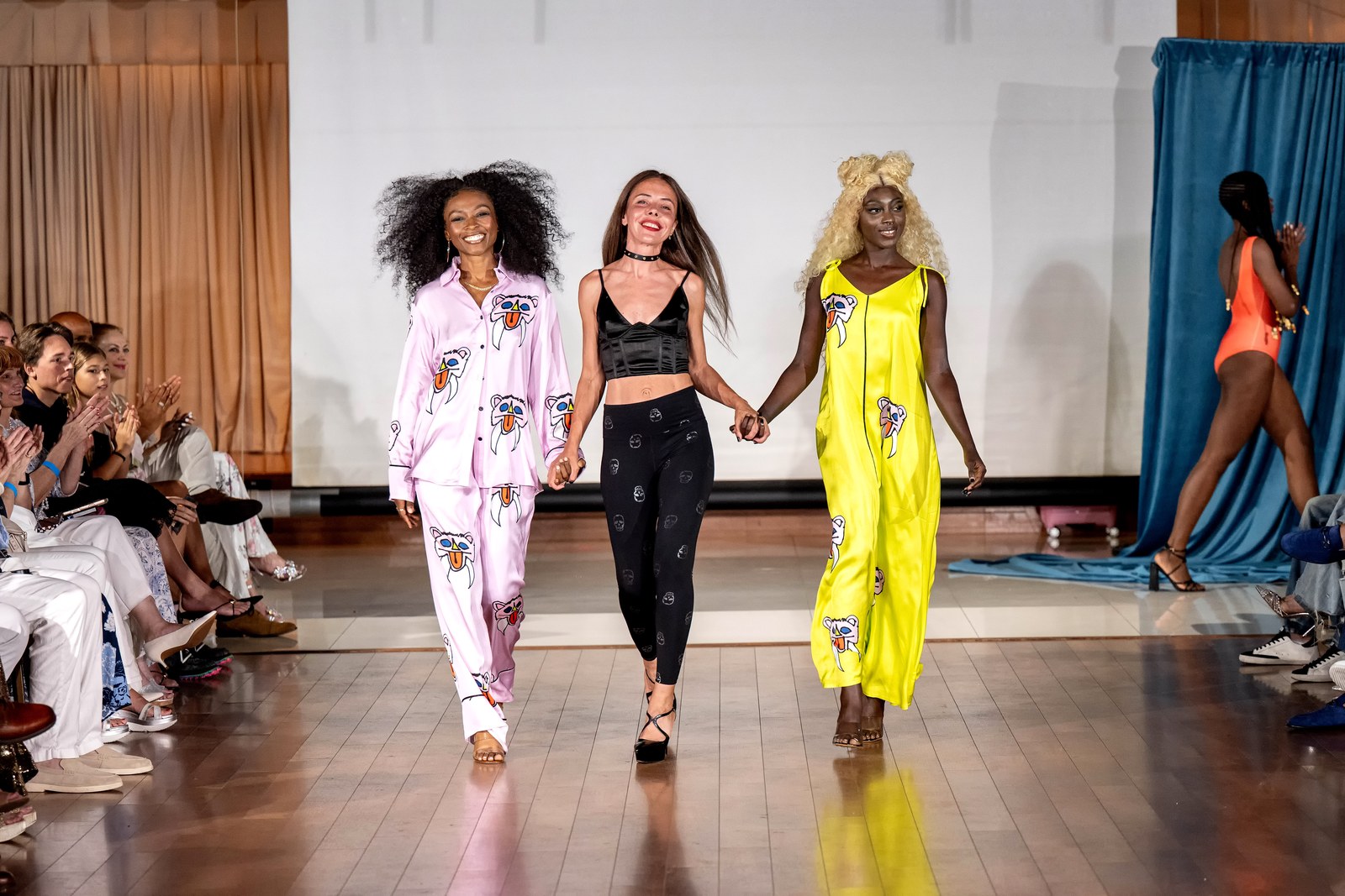 Levi Rosa models and designer on the Sunny Isles Beach runway
