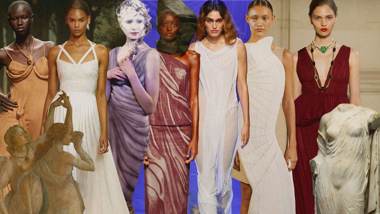 Odyssey inspired runway draping collage