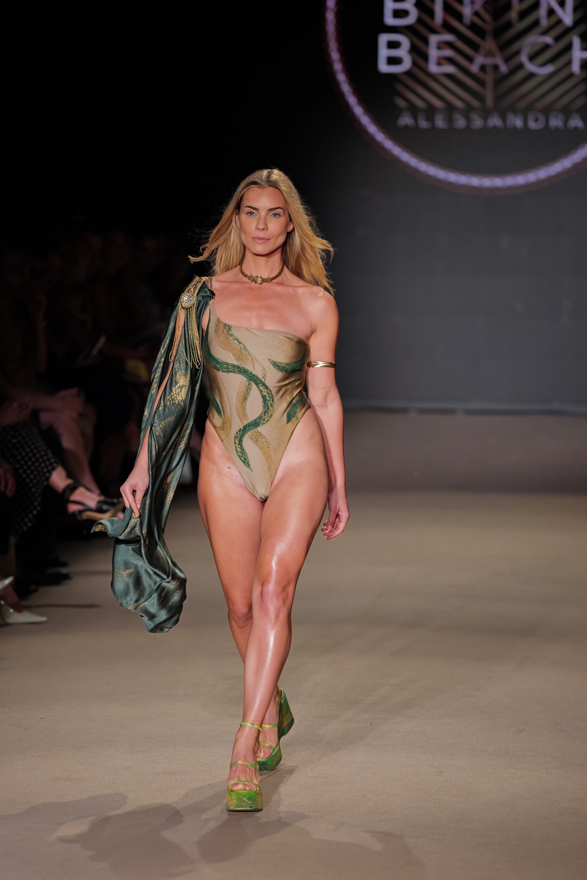 Hand-painted Bikini Beach look from Eden Metamorphosis on the runway