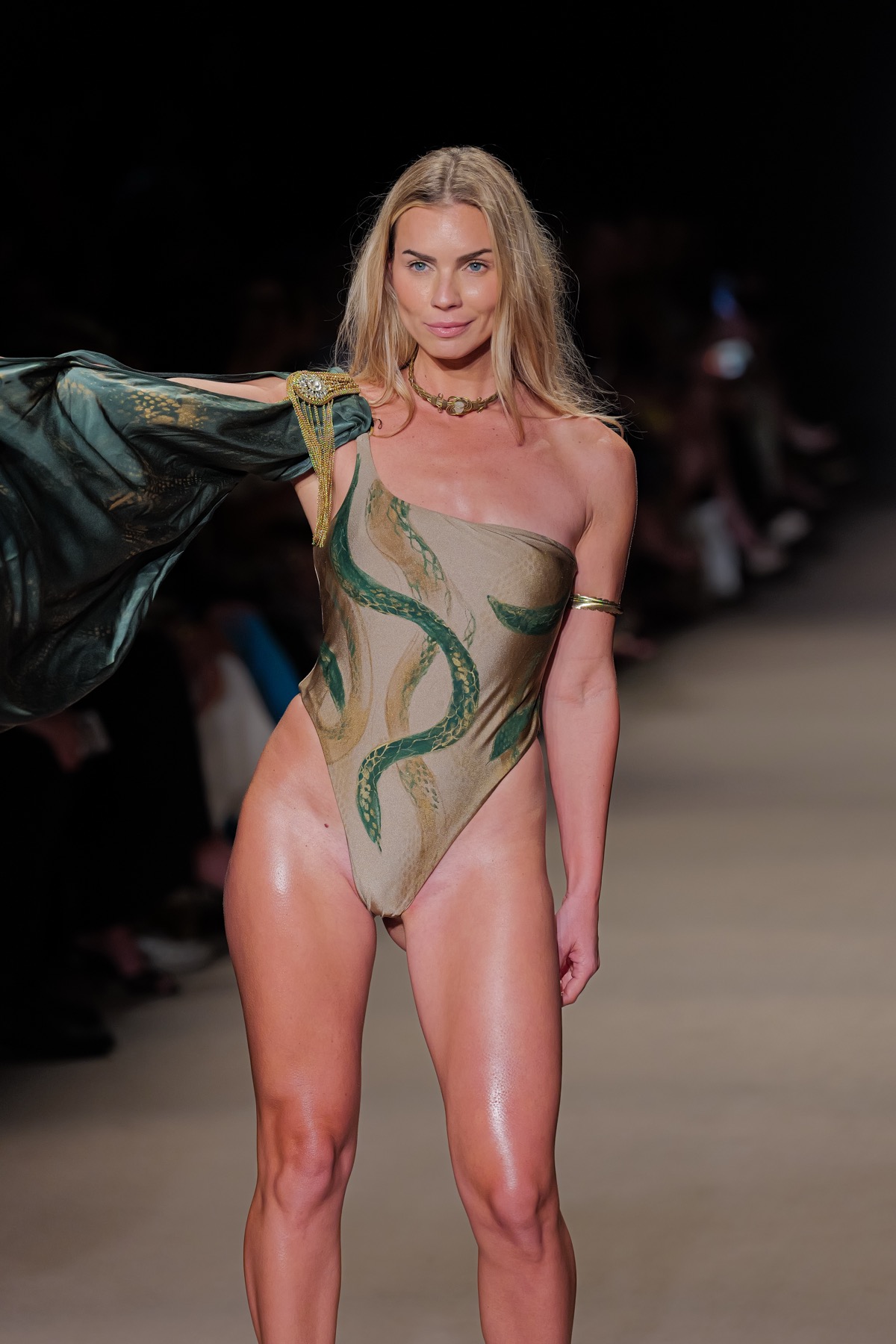 Painterly swimwear look from Eden Metamorphosis at Espacio Vogue Miami