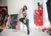 Margarita Howis Turns Eden Metamorphosis Into Runway Art at Espacio Vogue Miami Margarita Howis in her studio surrounded by paintings